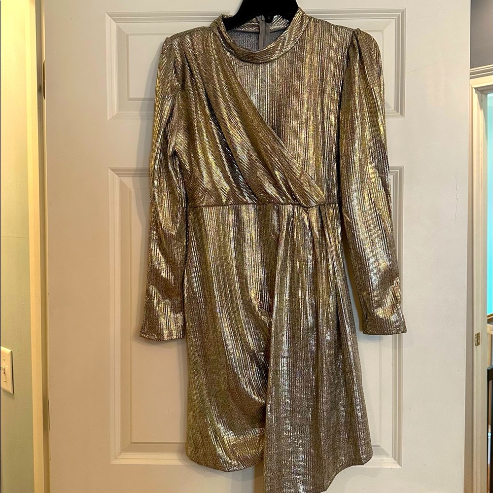Gold Shimmer Women’s Holiday Dress